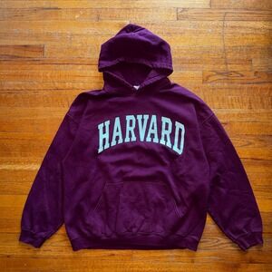 Harvard University Hoodie Adults XL Maroon Pullover Collegiate Ivy League